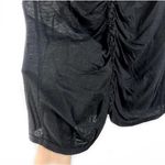 American Vintage Vintage Tom K Nguyen Black Lace Ruched Blouse Medium 90s Made in USA Photo 3