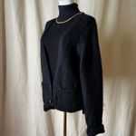 Vintage 80s 90s Worthington Taiwan Mohair Blend Soft Fuzzy Black Cardigan Size M Photo 2