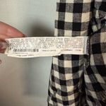 ZARA  Black and White Buffalo Plaid Gingham Puff Sleeve Dress Medium Photo 9