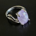Amethyst Natural purple S925 silver woman ring size 7 Photo 0