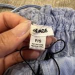 Garage Women's Crop Top P/S Blue Crunch Knit Tie Front Cami Smocked NWT Photo 4