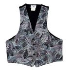 Vintage Tapestry Vest Abstract Pastel L Large Purple Photo 0