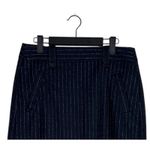 Ann Taylor NWT  Loft Wool Blend Pinstriped Pencil Straight Mini Skirt  8 Black Photo 1