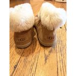 UGG  Elowen Boots Womens Size 9 Brown Suede Shearling Fur Cuff Zip Ankle Photo 2