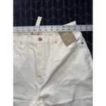 Madewell  Women's Ripped Knee‎ Baggy Straight Leg Jeans Raw Hem White Size 29 Photo 6