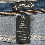 Nanette Lepore Belle Ankle Jeans 16 Blue Slim Skinny High Rise Stretch Comfort Photo 9