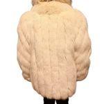 Genuine Fox Fur Coat Women’s Medium White Real Fox Fur Jacket Made in Korea Photo 8