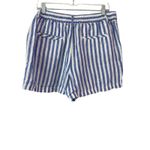 Nicole Miller  100% Linen Shorts Size L Pockets Lightweight Striped Resort Wear Photo 6