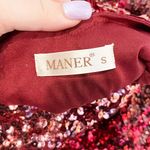 Maner Ombre Sequin Short Sleeve Bodycon Mini Dress Pink Red Black Small Photo 2