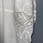 Altar'd State  White Long Bell Sleeve Lace Lined V-Neck Boho Dress Medium Photo 4