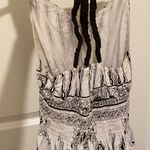 Chic Brown and White Backless Dress Black Size XL Photo 5