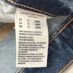 American Eagle super high rise Baggy Straight Dark Wash Denim Jeans 14 Short NWT Photo 2