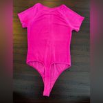 Wild Fable Pink Cut Out Short Sleeve Bodysuit Photo 3