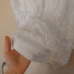 Adrianna Papell Size Medium M Lace White Short Sleeve Blouse Delicate Top Kawaii Photo 7