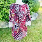 Winwin  Women's Lace Tunic Top Multicolor Boho 1/2 Sleeves Polyester Size… Photo 2