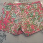 Lilly Pulitzer  Adie Shorts Southern Charm Pattern Size 4 Pink Green EUC Photo 6