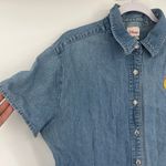 Disney Vtg Y2K Store Winnie Button Womens Shirt Sz XL Cottage Denim Embroidered Photo 2