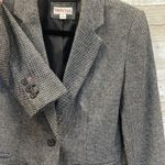 Merona Womens 2 Blazer Black White Gray Wool Blend 1 Button Professional Jacket Photo 1