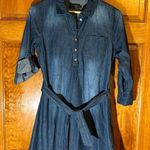 Ci Sono Denim Collection Long Sleeve chambray Dress Gold Buttons Size Sm-EUC Photo 0