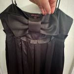 Betsey Johnson Silk size 8 100% silk dress. Black. Adjustable straps. Bow. Photo 1