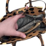 Rebecca Minkoff Small Amorous Satchel Tan Black Polka Dot Leather Handbag Photo 12