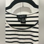 Papillon Black and White Striped Peplum Tie Front Top Alt to Rag and Bone Size L Photo 1