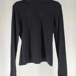 Athleta  Women's Black Quarter-Zip Long Sleeve Top - Size M Photo 0