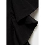 Mango Frills Cotton T-Shirt Black NWT Teen's Medium Photo 2