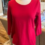 Pajamas Solid Red Top Plaid Pants Set Size M Photo 6