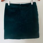 Simplee Boho Green Corduroy Embroidered High Waist Zippered Mini Skirt Cute L Size L Photo 2