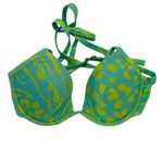 Victoria's Secret Push Up Green Leopard Bikini Top 32B Y2K Photo 6