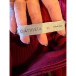 Athleta  Dress Women XL Red Claret Zip Neck Wool Blend Olympia Sweater Dress Photo 8