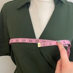 Vince Camuto NWT Wrap Front Mini Dress Pine Forest Dark Army Green Tie Waist New Photo 10