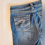 Silver Jeans  Suki Flap Short Denim Blue Jean Shorts Photo 7