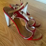 Giuseppe Zanotti  Red, White, and Tan Heeled Sandals Photo 1