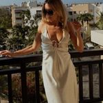 ZARA  dress midi maxi ivory satin tied slip evening summer wedding party Photo 0