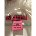 Betsey Johnson Womens Shag Faux Fur Vest White M Polyester Lined Winter Pockets Photo 2