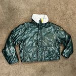 All In Motion  Women’s Hooded Jacket Green Full Zip Sherpa Lined Size L NWT Photo 2