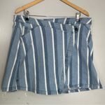 Kut From The Kloth  Connie Striped Asymmetrical Wrap Denim Mini Jean Skirt‎ 16 Photo 1