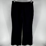 Theory Demitria Pale Stripe Pants Zip Fly High Rise Wide Leg Navy Blue 8 Photo 4