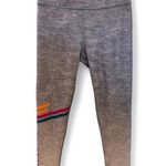 Peloton grey sparkle and striped leggings leggings 7/8 length size medium Photo 0