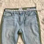 frame denim Frame Le Beau Mixed Media Green & Denim Jeans, 29 Photo 4
