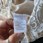 Tobi Ivory Lace Boho Chic Lined Crop Tank Top Medium Hippie Festival Coquette Photo 4