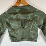 Gymshark Green Adapt Camo Seamless Cropped Long Sleeve Top Women's Size S Photo 8