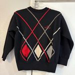 Paolo Gucci Sweater Vintage Sweater Knit Black Grandpa Golf Retro Argyle Red Photo 0