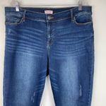 Juicy Couture NWOT Sz 18 Distressed Skinny Jeans Asymmetrical Raw Hem Boho Photo 2