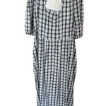 Old Navy Plaid Retro Prairie Style Long smocked neck Maxi Dress Womens XL TALL Photo 3