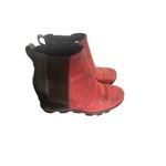 Sorel Joan of Artic Wedge Ankle Boots Red Wine Size 8 Photo 4