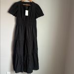 Quince NEW  100% Organic Cotton Poplin Tiered Maxi Dress Small Photo 1
