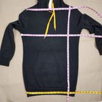 Magic Fashion Long Hoodie Black with Yellow Drawstrings Tunic Pocket Size M/L Size M Photo 6